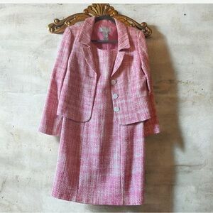 Eliza J Pink tweed  Two-Piece Set